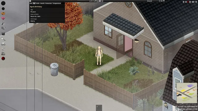 In-game character and age information